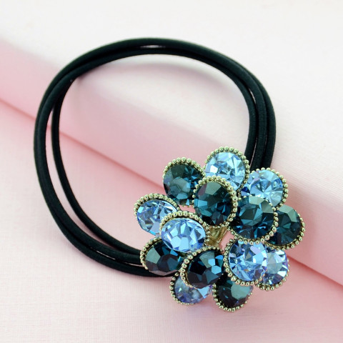 Austria Crystal Flowers Ponytail Holder Austria Crystal Flowers Ponytail Holder