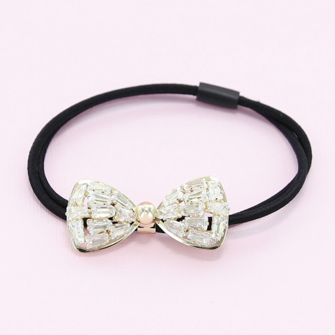 Crystal-Embellished Bow Ponytail Holder Crystal-Embellished Bow Ponytail Holder