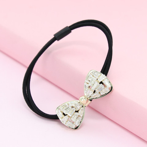 Crystal-Embellished Bow Ponytail Holder Crystal-Embellished Bow Ponytail Holder