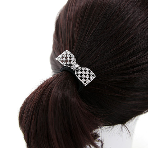 Australian Crystal-Embellished Bow Hair Tie Australian Crystal-Embellished Bow Hair Tie