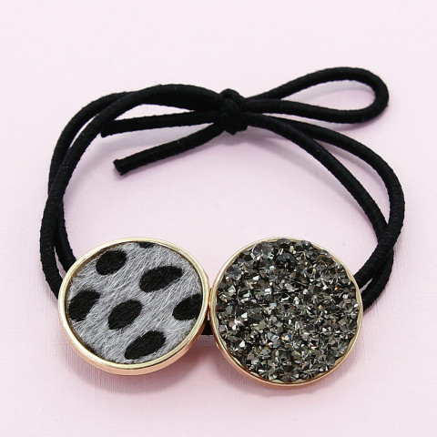Crystal & Animal Print Ponytail Holder Crystal & Animal Print Ponytail Holder