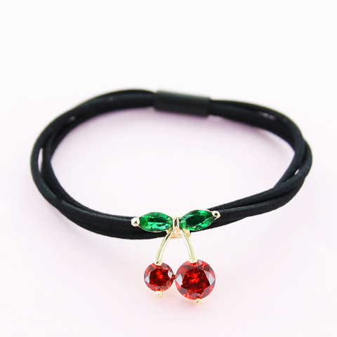 Cubiczirconia Rhinestone Cherry Ponytail Holder Cubiczirconia Rhinestone Cherry Ponytail Holder
