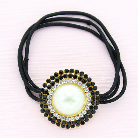 Crystal & Pearl Ponytial Holder Crystal & Pearl Ponytial Holder