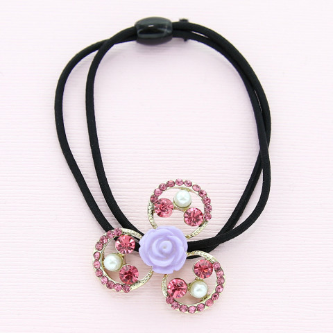 Crystal Flower Ponytail Holder Crystal Flower Ponytail Holder
