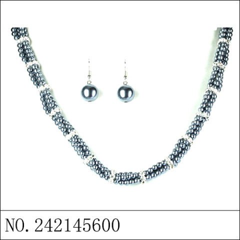 Necklace& Earr Set Gray Necklace& Earr Set Gray