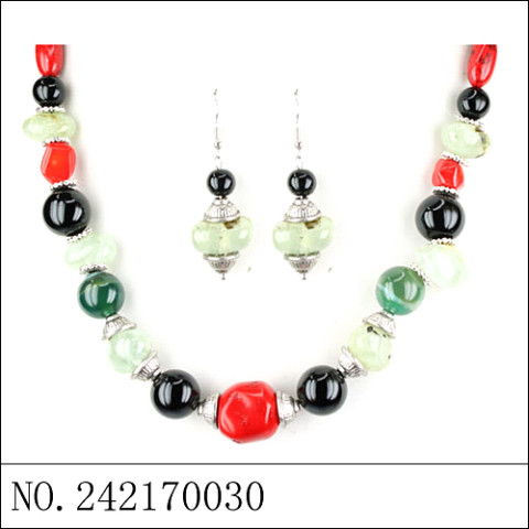 Necklace& Earr Set Stripe Necklace& Earr Set Stripe