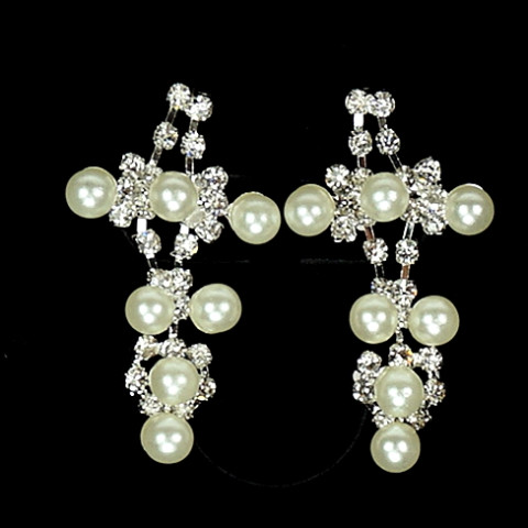 Rhinestone & Faux Pearl Evening Necklace Set Rhinestone & Faux Pearl Evening Necklace Set