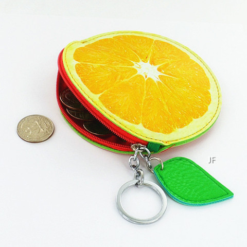 Fruit Collection Orange Change Purse Fruit Collection Orange Change Purse