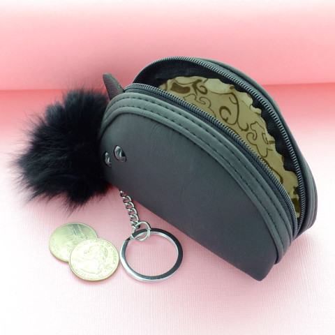 Mini Wallet Rabbit Fur Coin Purse Bag Charm Mini Wallet Rabbit Fur Coin Purse Bag Charm