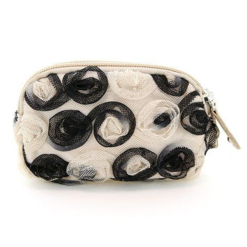 Floral Triple Compartment Wristlet Change Purse Floral Triple Compartment Wristlet Change Purse