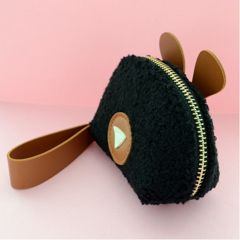 Faux Shearling Change Purse