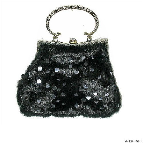 Faux Fur Sequin Embroidery Clutch Faux Fur Sequin Embroidery Clutch