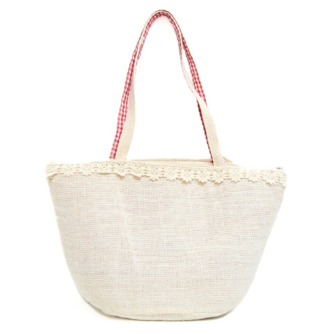 Cherry Embroidered Straw Tote Cherry Embroidered Straw Tote