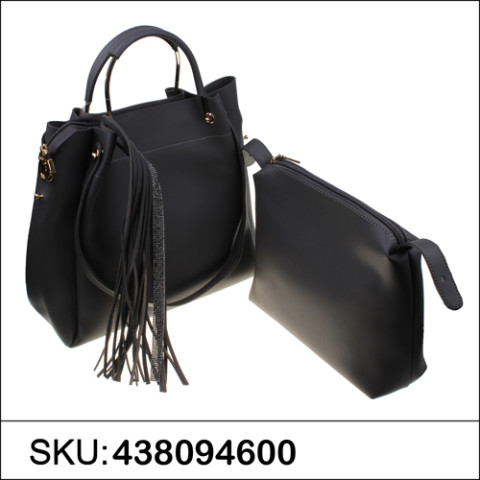 Removable Pouch Faux Leather Satchel Removable Pouch Faux Leather Satchel