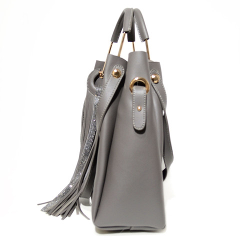 Removable Pouch Faux Leather Satchel Removable Pouch Faux Leather Satchel