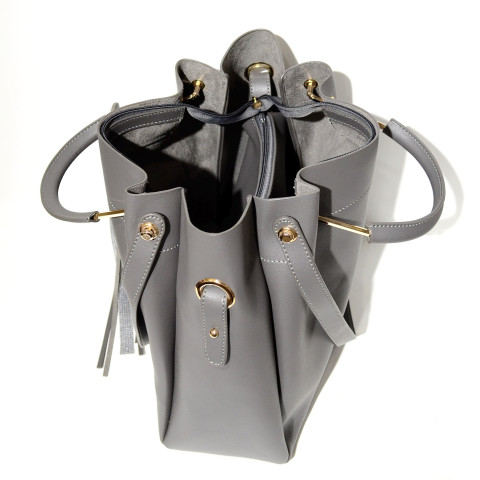 Removable Pouch Faux Leather Satchel Removable Pouch Faux Leather Satchel