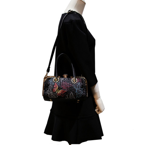 Top Carry Handles Buttrtfly Crystal Woven Bag Top Carry Handles Buttrtfly Crystal Woven Bag