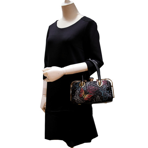 Top Carry Handles Buttrtfly Crystal Woven Bag Top Carry Handles Buttrtfly Crystal Woven Bag