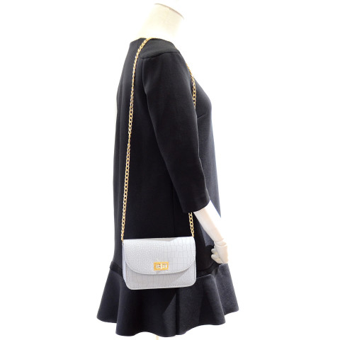 Croc-embossed Crossbody Bag Croc-embossed Crossbody Bag