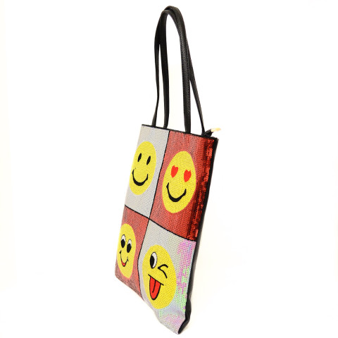 Happy Face Sequin Tote Happy Face Sequin Tote
