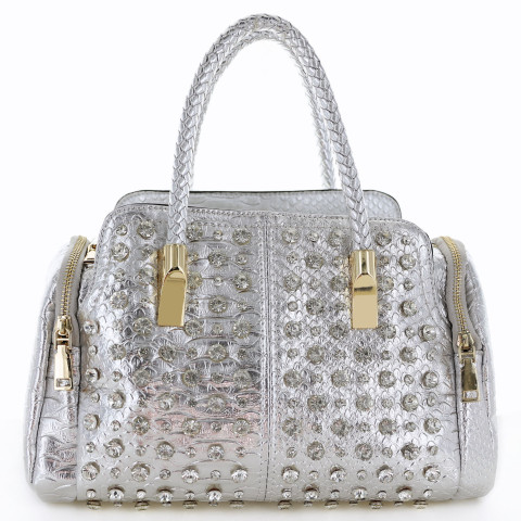 Metallic Crystal Rhinestone Studded Purse Bag Metallic Crystal Rhinestone Studded Purse Bag