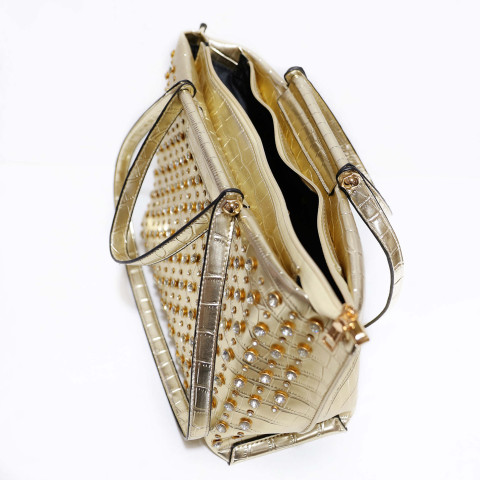 Metallic Crystal Rhinestone Studded Purse Bag Metallic Crystal Rhinestone Studded Purse Bag