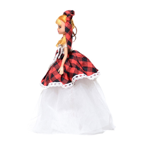Pretty Doll In Victorian Style Dress Key Chain