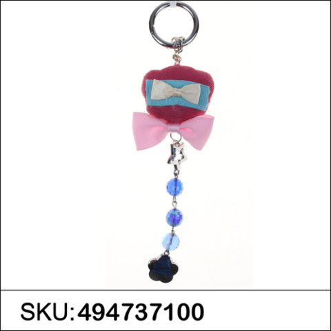 Bear Bag Charm With Hanging Crystal Bear Bag Charm With Hanging Crystal