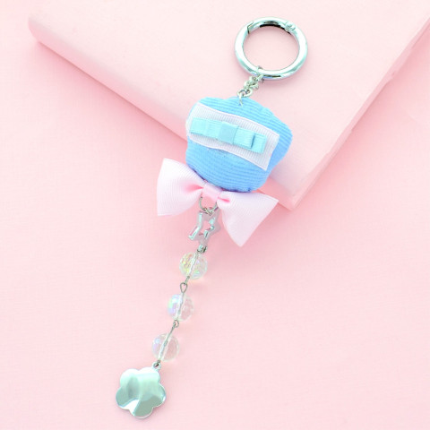 Bear Bag Charm With Hanging Crystal