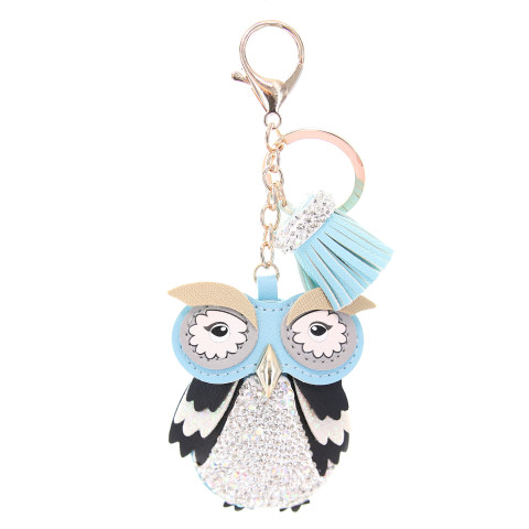 Glitter Crystal Owl Key Chain With Tassel Glitter Crystal Owl Key Chain With Tassel