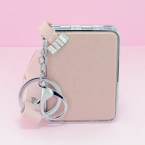 Crystal & Flowers Compact Mirror Bag Charms Crystal & Flowers Compact Mirror Bag Charms