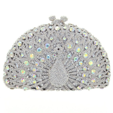 Crystal-Embellished Peaco, White Crystal-Embellished Peaco, White