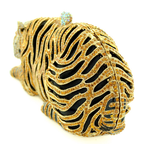Crystal-Embellished Tiger Evening Clutch (Small) Crystal-Embellished Tiger Evening Clutch (Small)