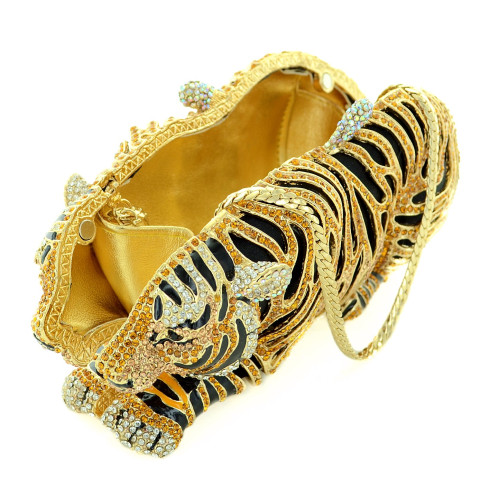 Crystal-Embellished Tiger Evening Clutch (Small) Crystal-Embellished Tiger Evening Clutch (Small)
