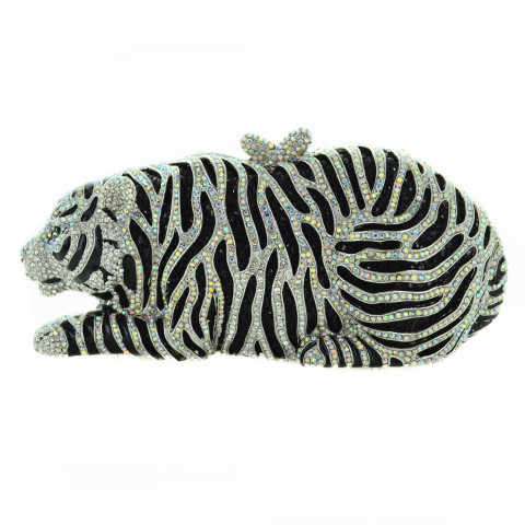 Crystal-Embellished Tiger Evening Clutch (Small) Crystal-Embellished Tiger Evening Clutch (Small)