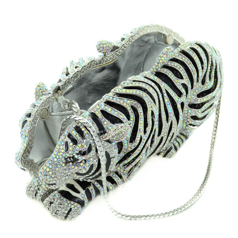 Crystal-Embellished Tiger Evening Clutch (Small) Crystal-Embellished Tiger Evening Clutch (Small)