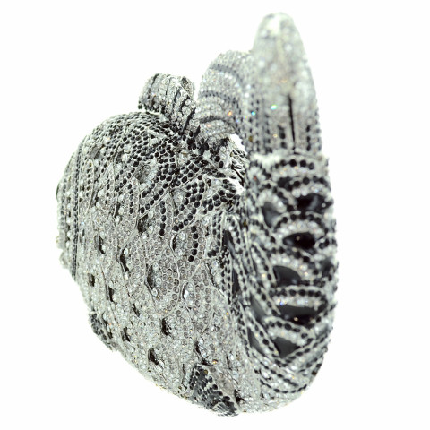 Crystal-Embellished Fish, Black Crystal-Embellished Fish, Black