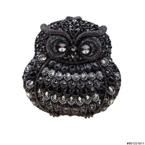 Crystal-Embellished Owl E, Stripe Crystal-Embellished Owl E, Stripe