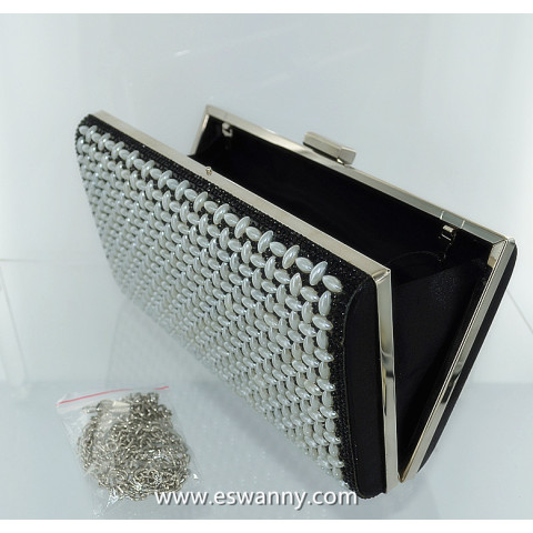 Crystal & Faux Pearl Clutch Crystal & Faux Pearl Clutch