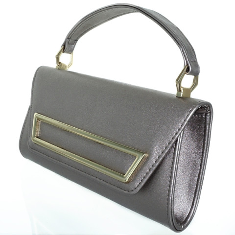 Elegant Feminine Top Handle Faux Leather Clutch Elegant Feminine Top Handle Faux Leather Clutch