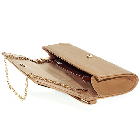 Elegant Feminine Top Handle Faux Leather Clutch Elegant Feminine Top Handle Faux Leather Clutch