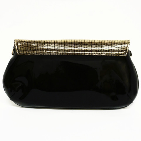 Metallic Faux Patent Leather Clutch Metallic Faux Patent Leather Clutch