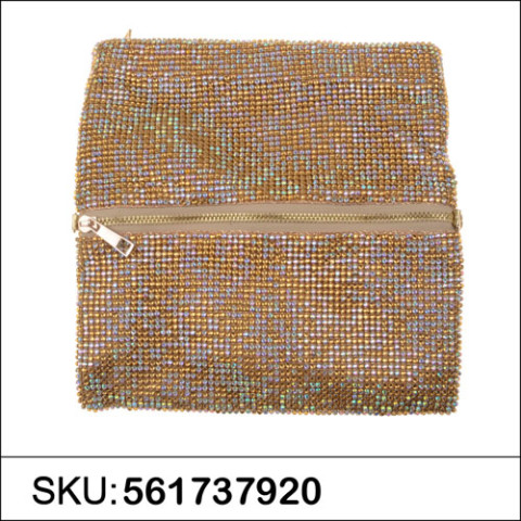 Sparkling Crystal Foldover Soft Pouch Sparkling Crystal Foldover Soft Pouch
