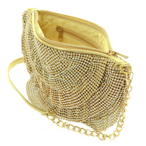 Signature Mini Dress Lavish Mesh Rhinestone Bag
