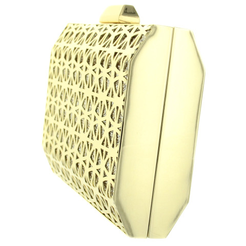 Cut Out Frame Glittering Sleek Clutch