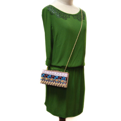 Sequins-Embroidered Clutch Sequins-Embroidered Clutch