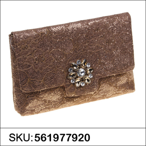 Crystal Buckle Glitter Lace Clutch Crystal Buckle Glitter Lace Clutch