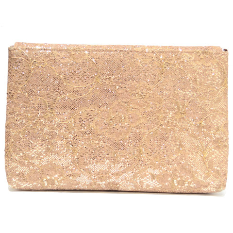 Crystal Buckle Glitter Lace Clutch Crystal Buckle Glitter Lace Clutch