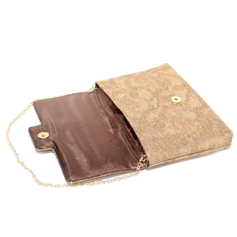 Crystal Buckle Glitter Lace Clutch Crystal Buckle Glitter Lace Clutch