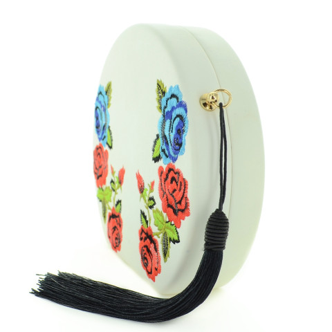 Floral Embossed Faux Leather Clutch Floral Embossed Faux Leather Clutch
